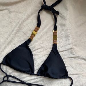 Vix swimwear black triangle bikini top